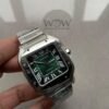 Santos de Cartier 35mm 2018 SS BVF 1:1 Best Edition Green Dial on SmartLinks Bracelet MIYOTA 9015