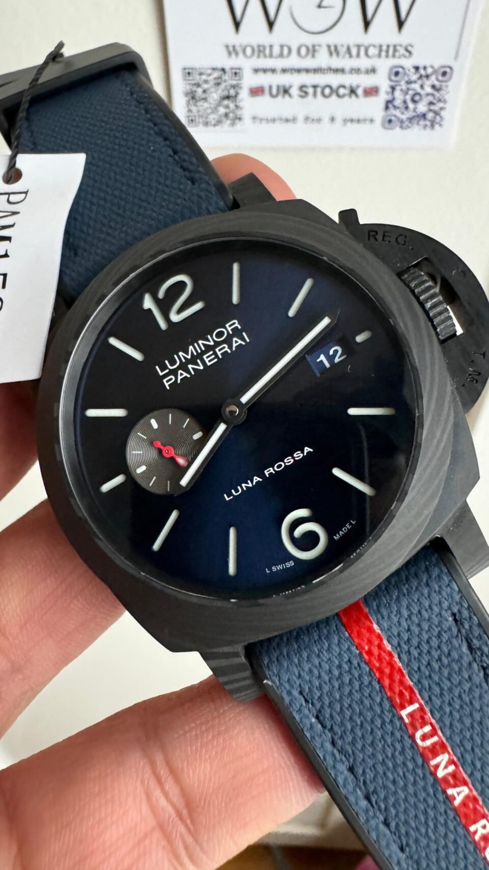 PAM1529 Luna Rossa Carbotech VSF 1:1 Best Edition on Blue Fabric Strap P.9010 - Image 3