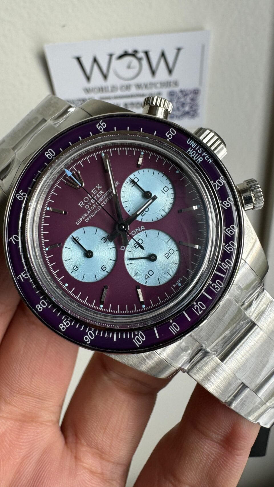 Daytona SS ADGF Best Edition Burgundy / Purple Dial on SS Bracelet SA4130 - Image 4