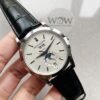 Annual Calendar Moonphase 5396 SS ZF 1:1 Best Edition White/Blue Dial on Black Leather Strap A324