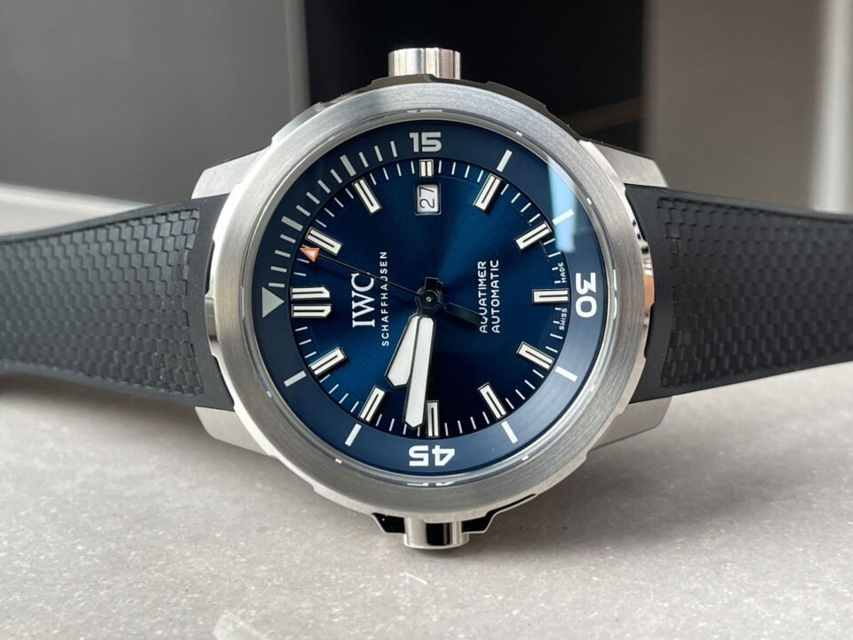 Aquatimer SS IW3290 V6SF 1:1 Best Edition Blue Dial on rubber Bracelet A2892 - Image 5