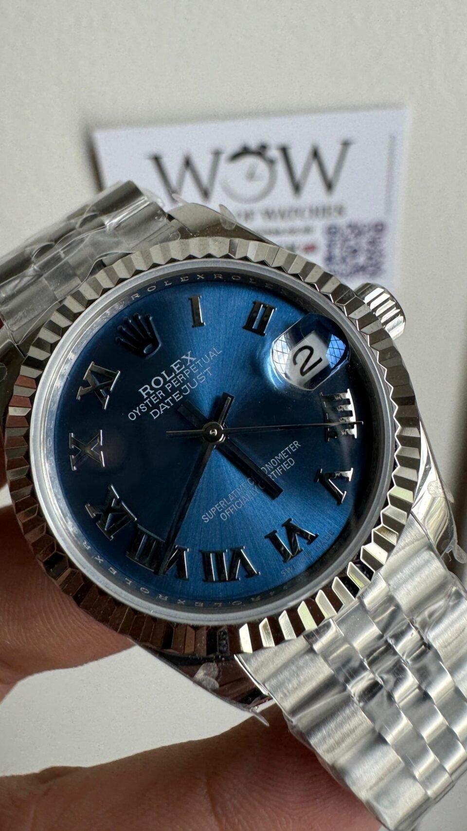 Datejust 31mm SS WF Best edition 904L Steel Blue dial Roman markers - Image 3