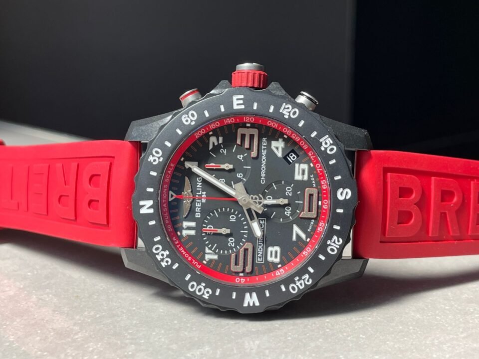 Endurance pro OGF 44mm Black dial Red Rubber Strap quartz movement - Image 11