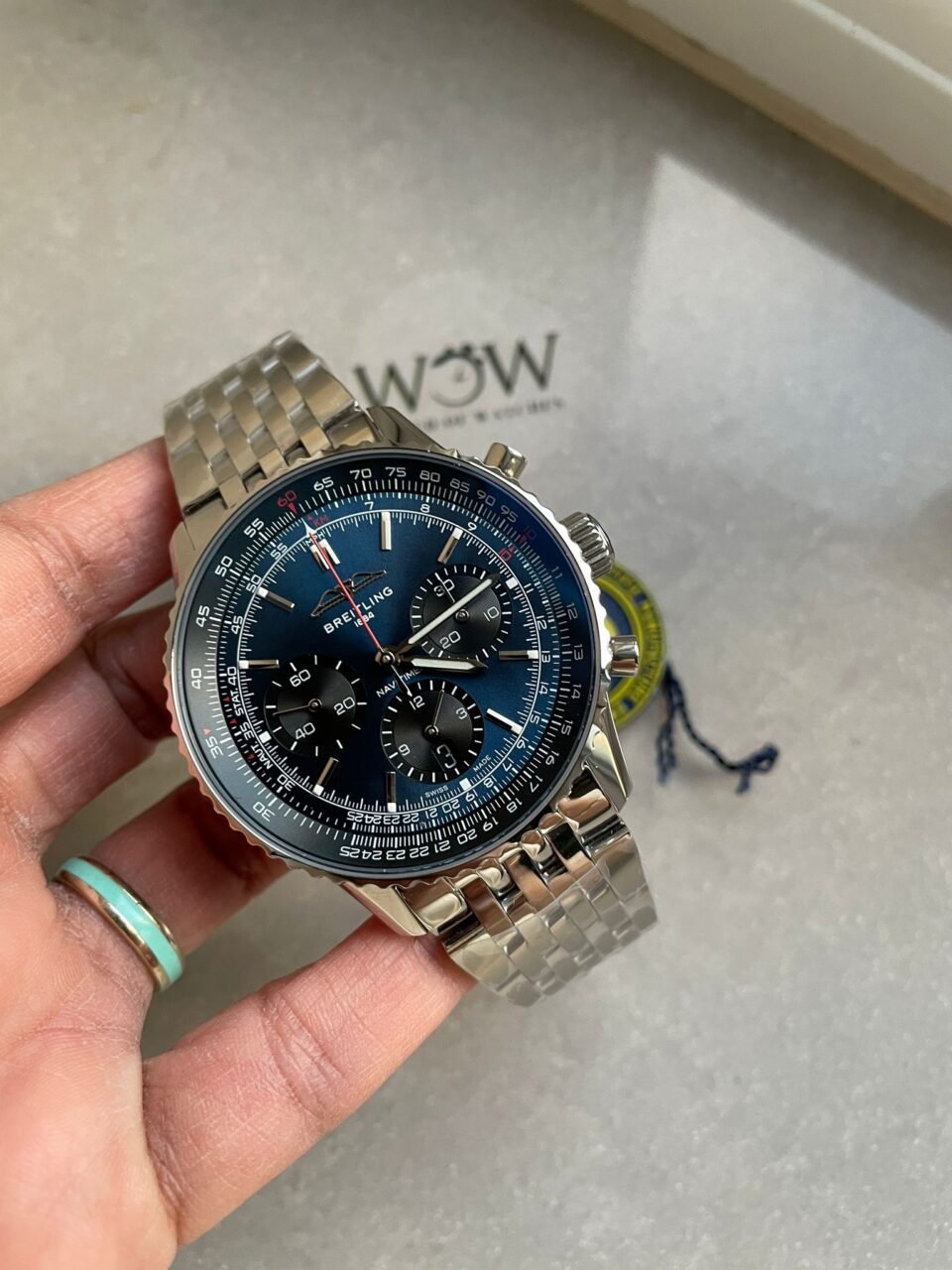 Navitimer 01 1:1 SS Blue Dial on Steel Strap A7750 BLS Factory - Image 2