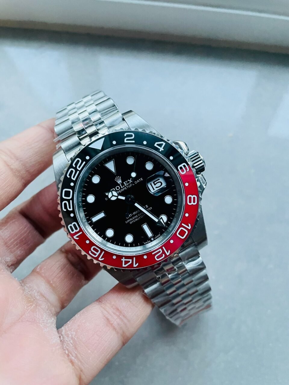 GMT Master II 16710 GMF V5 COLA 904L SS 1:1 RED BLACK Bezel Best Edition on Jubilee Bracelet