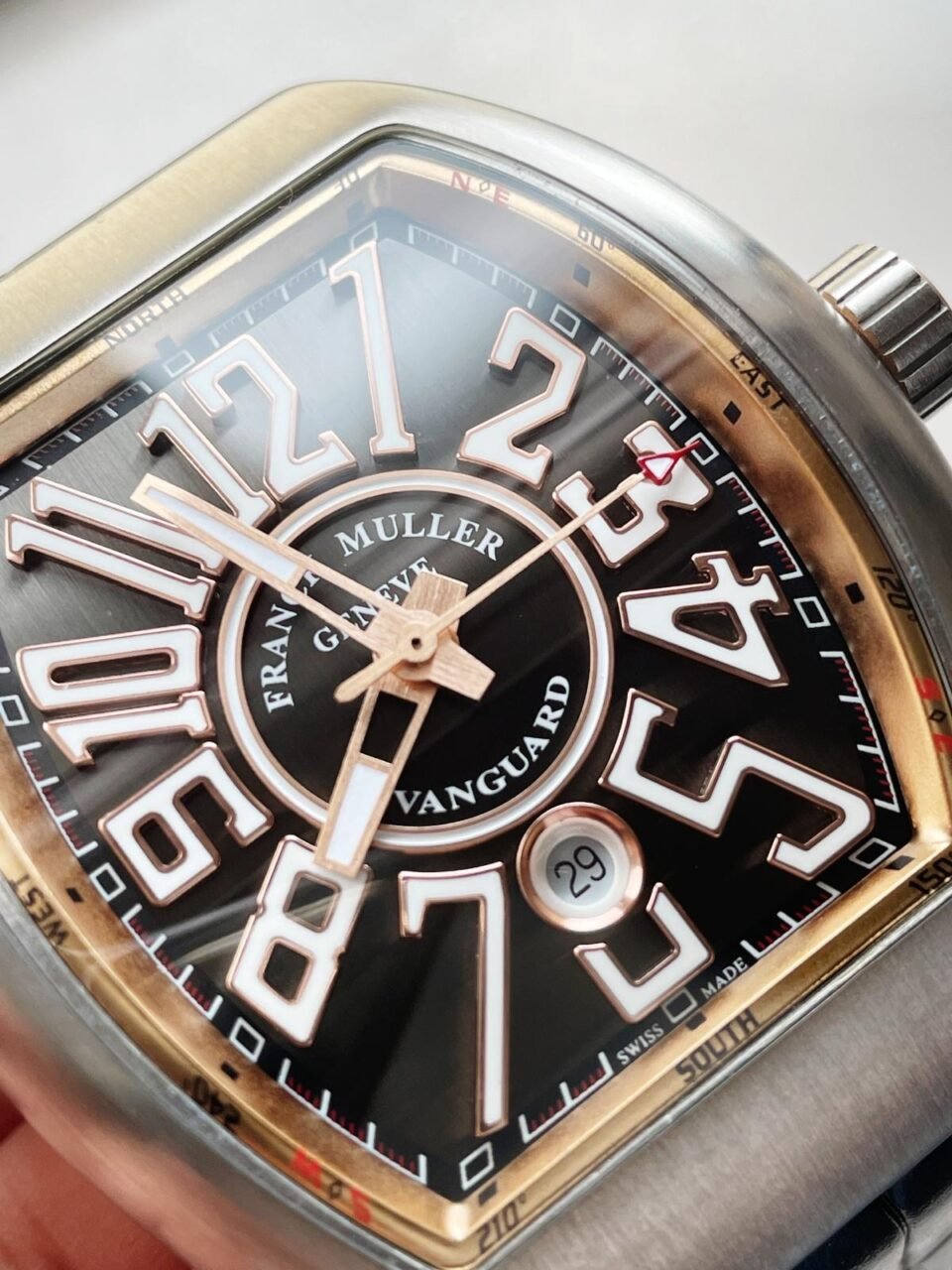 Vanguard V45 Titanium ZF 1:1 Best Edition Gray Dial on Broiwn Rubber Strap MIYOTA 9015 - Image 7