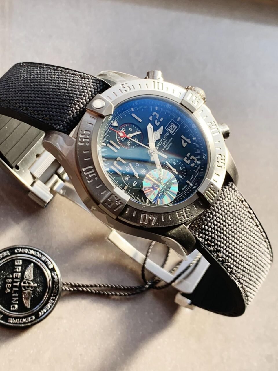 Avenger Bandit Titanium GF 1:1 Best Edition Gray Dial on Gray Nylon Strap A7750 - Image 11