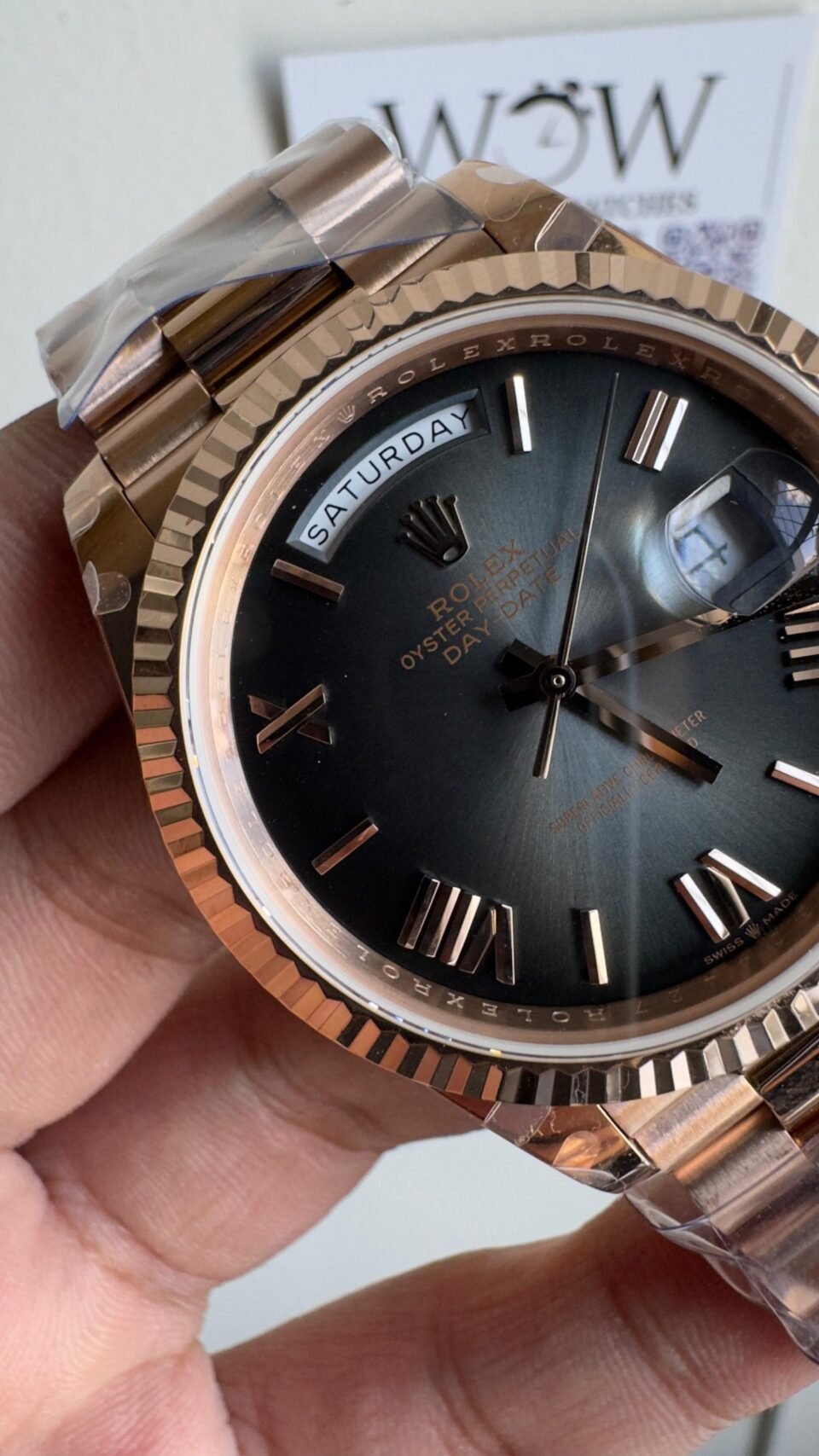 Qf V5 Day-Date 228238 40mm RG 904L Steel Grey Gradient Dial Gain Weight 185g Day date - Image 4