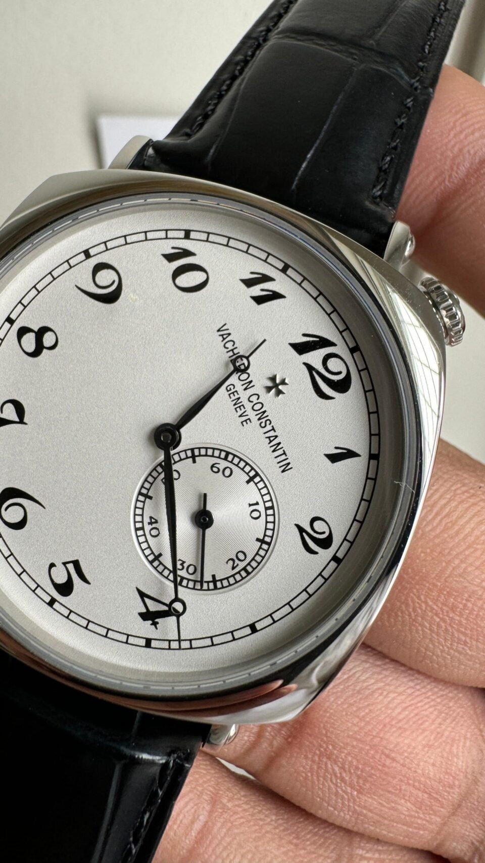 Vacheron Constantin Historiques 40mm American 1921 Black leather White dial SS case Manual winding - Image 5