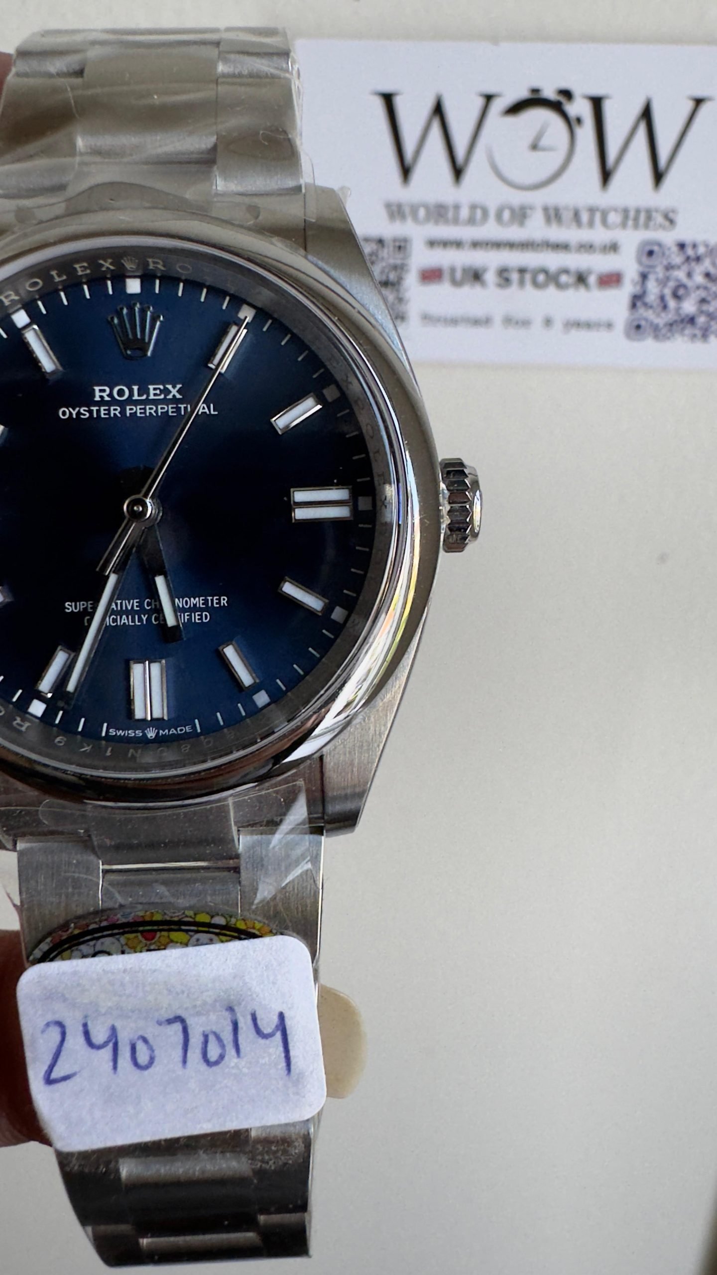 Oyster Perpetual 36mm 126000 904L SS Blue Dial Sticks on SS Oyster Bracelet Clean VR3230 - Image 2