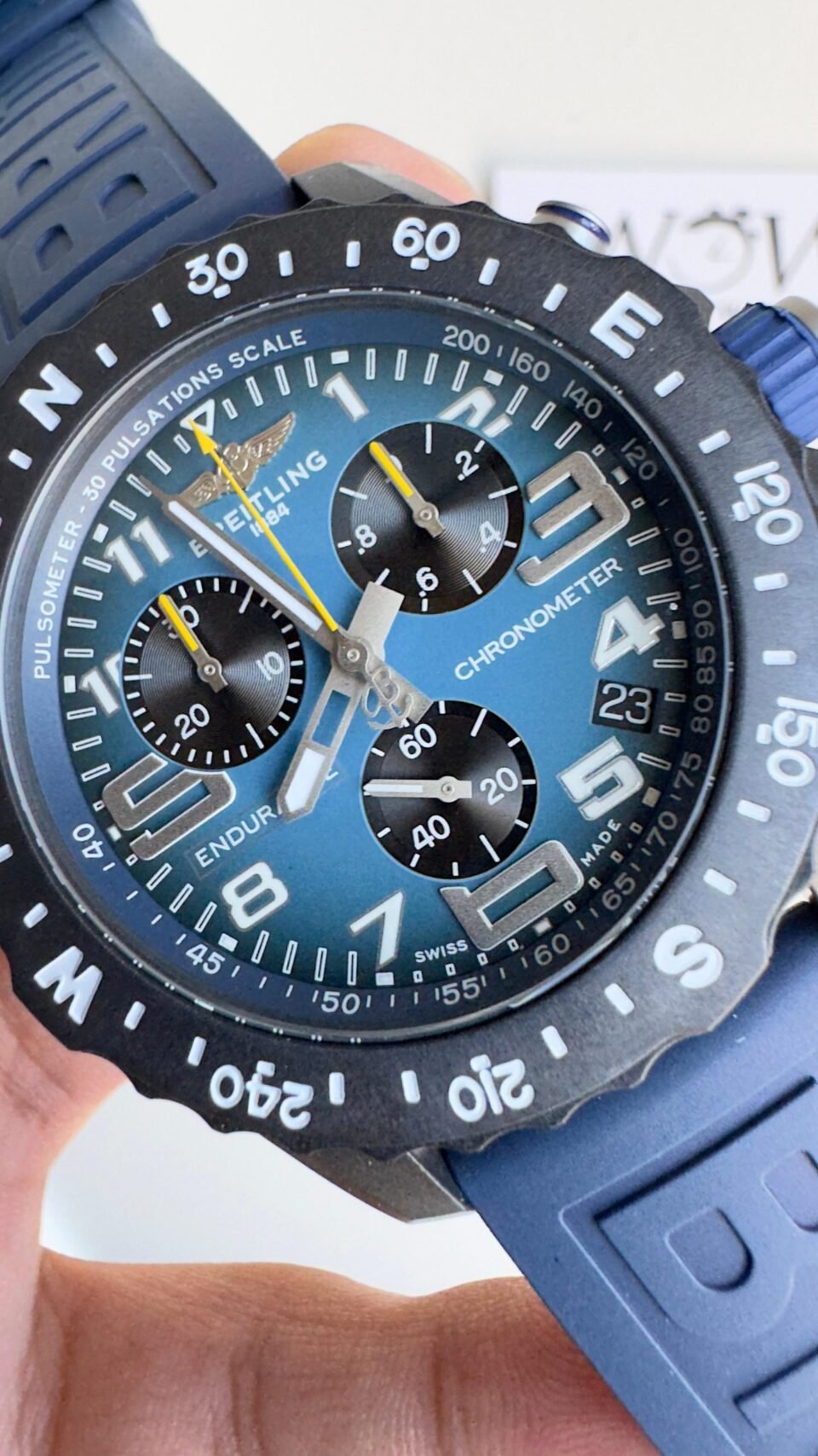 Endurance pro OGF 44mm Blue dial Dark Blue Rubber Strap quartz movement - Image 3
