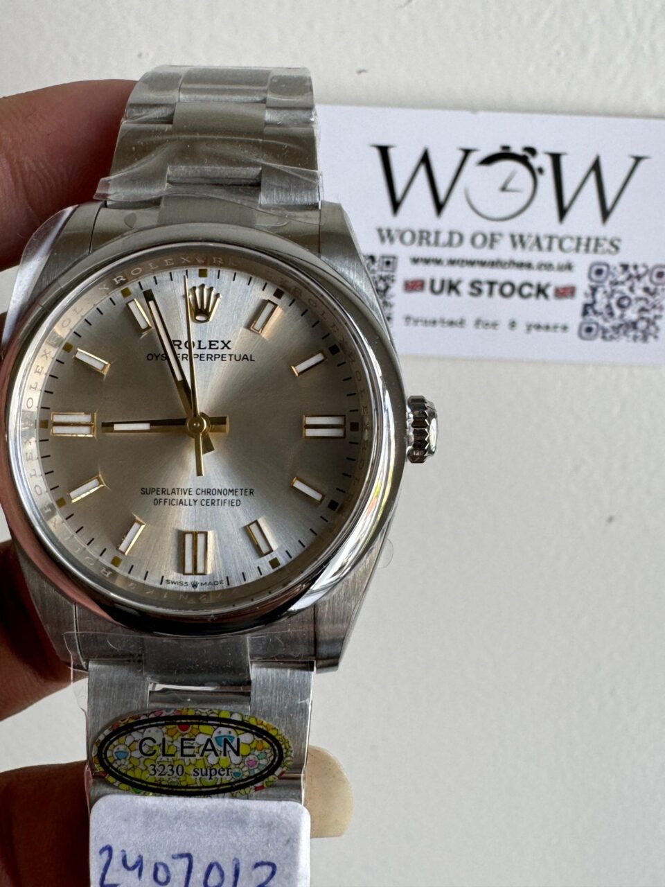 Oyster Perpetual 36mm 126000 904L SS Silver Dial Sticks on SS Oyster Bracelet Clean VR3230 - Image 3