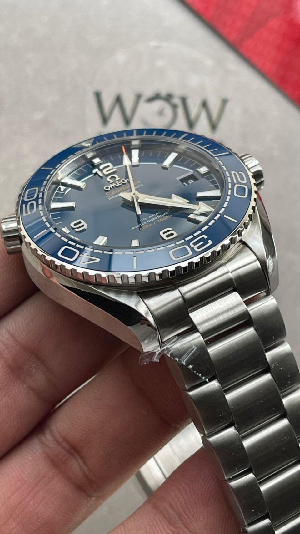Planet Ocean 43.5mm SS VSF 1:1 Best Edition  blue ceramic Bezel blue Dial on SS Strap A8900 - Image 4