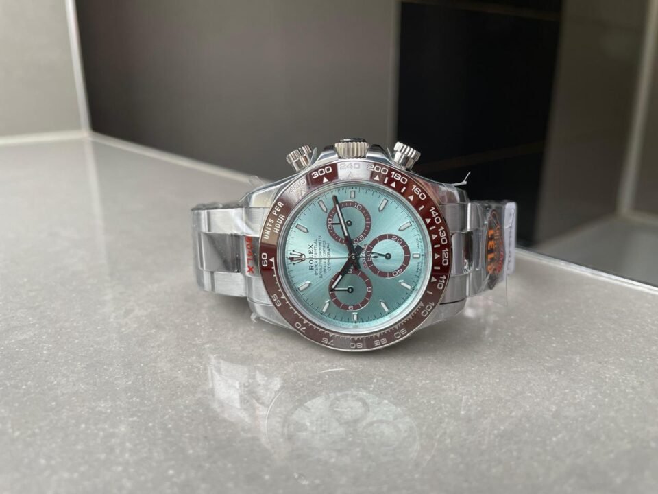 Daytona 116506 904L SS Ice Blue Dial with open Back on SS Bracelet QF V2 Asia 4130 - Image 6