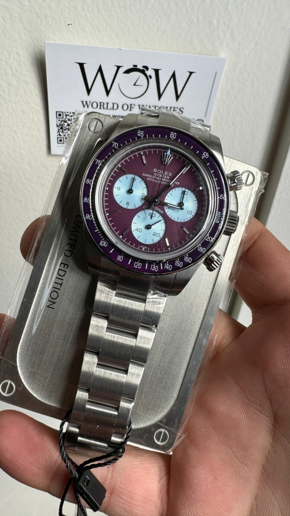 Daytona SS ADGF Best Edition Burgundy / Purple Dial on SS Bracelet SA4130 - Image 3