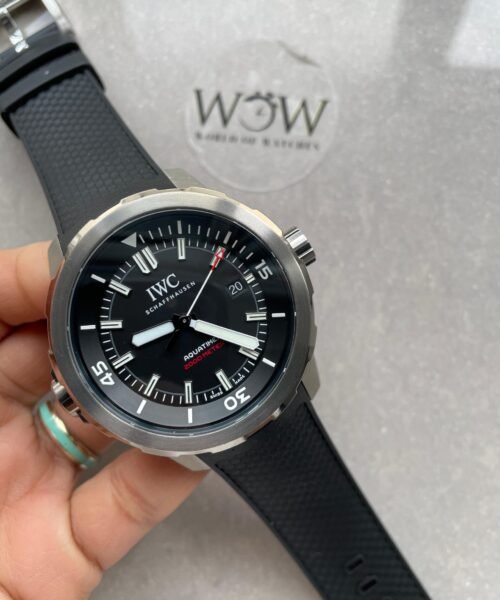Aquatimer 2000m SS IW3290 V6SF 1:1 Best Edition Black Dial on rubber Bracelet A2892