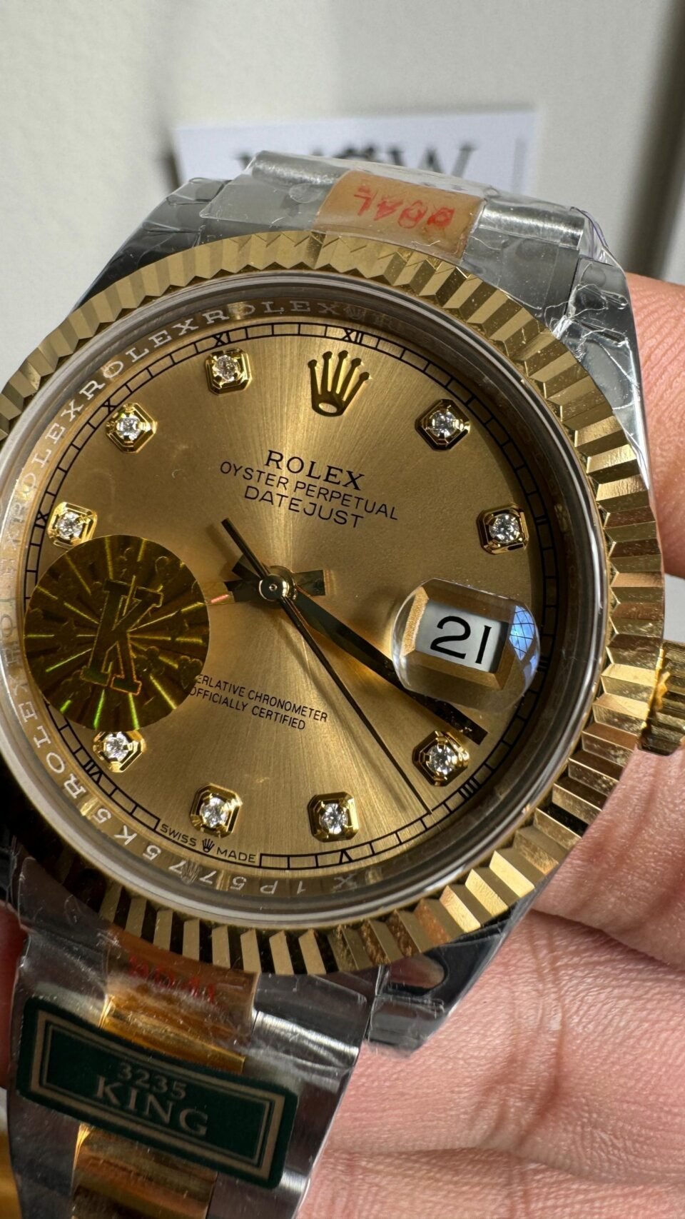 DateJust 41 126331 Fluted Bezel KING 1:1 Best Edition 904L Steel Yellow Diamonds Dial on oyster Bracelet VR3235 - Image 3