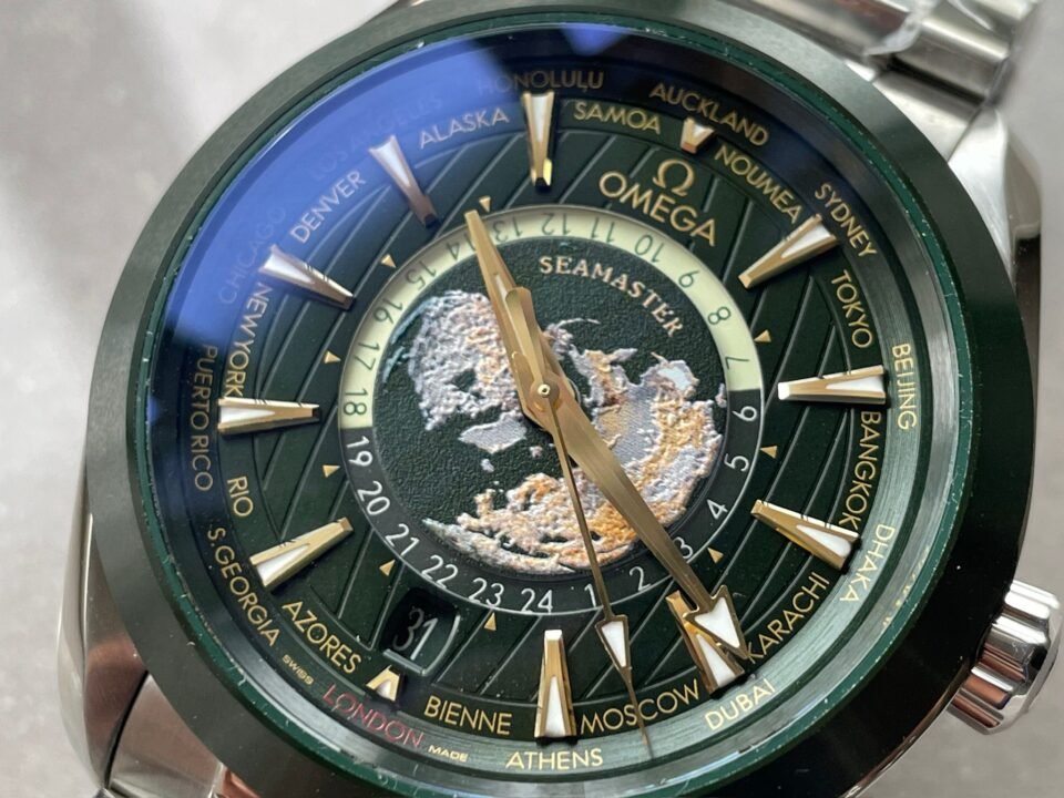 Seamaster Aqua Terra Worldtimer VSF 1:1 Best Edition Green Dial on SS Bracelet A8938 - Image 3