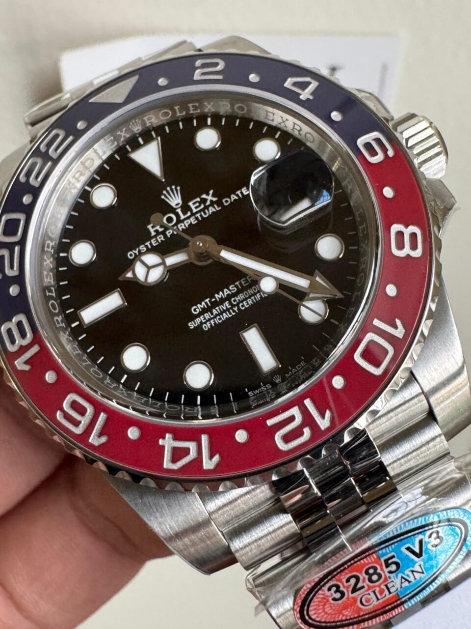 GMT-Master II 126710 BLRO PEPSI Blue/Red Ceramic Clean Factory Best Edition on Jubilee Bracelet DD3285 CHS - Image 3