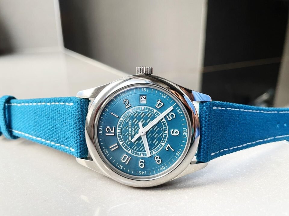 Calatrava 6007A-001 SS ZF 1:1 Best Edition Blue Dial on Blue Leather Strap A324CS - Image 7