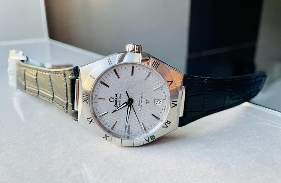 Constellation Black Ceramic SS SBF 1:1 Best Edition White Textured Dial on Black Gummy Strap A8900 - Image 2