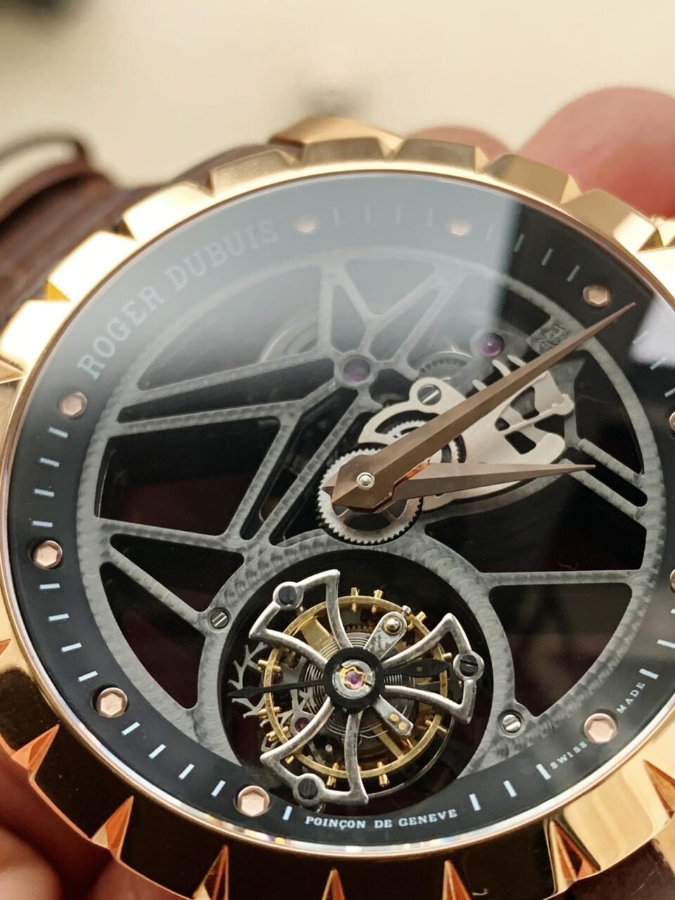 Excalibur Rddbex0392 RG BBR Best Edition Skeleton Dial on Brown Leather Strap A2136 Tourbillon - Image 2