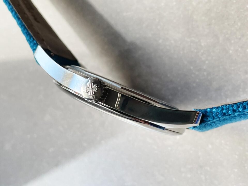 Calatrava 6007A-001 SS ZF 1:1 Best Edition Blue Dial on Blue Leather Strap A324CS - Image 11