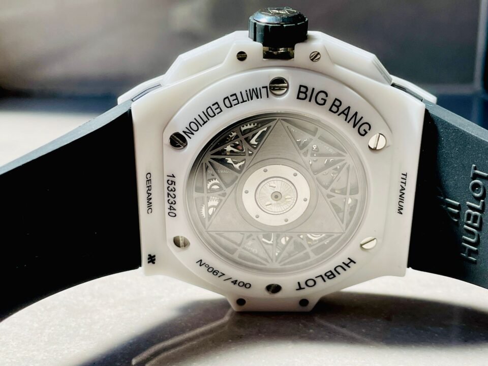 Big Bang Sang Bleu II White Ceramic BBF Best Edition on White Rubber Strap A1240 - Image 11