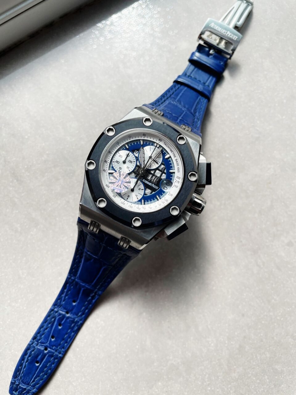 Royal Oak Offshore Rubens Barrichello Ii 26078PO Blue Dial Blue leather Strap - Image 12