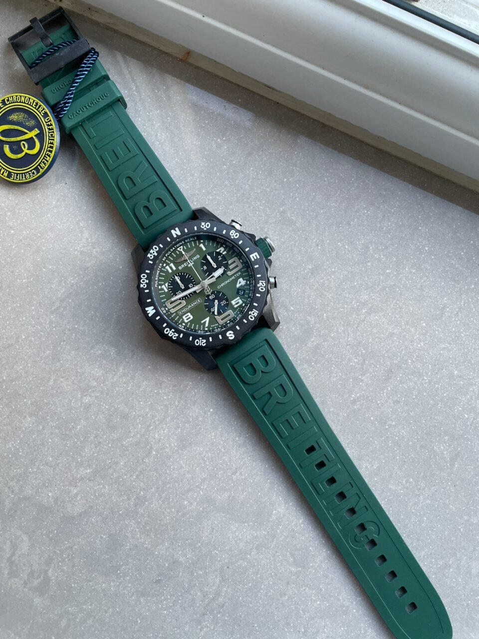 Endurance pro OGF 44mm Army green dial green Rubber Strap quartz movement - Image 9