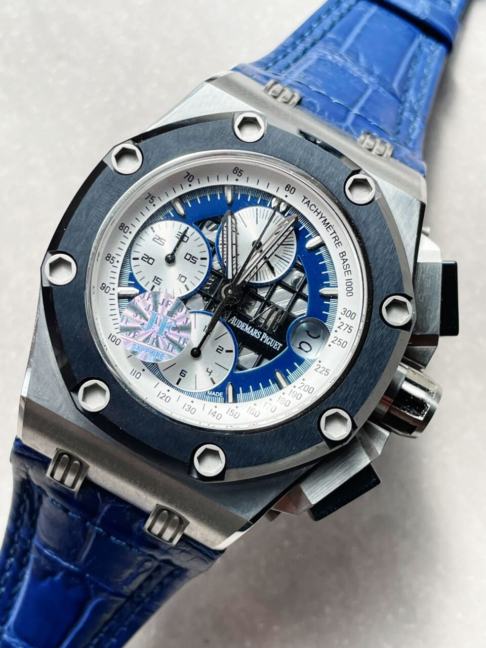 Royal Oak Offshore Rubens Barrichello Ii 26078PO Blue Dial Blue leather Strap - Image 5