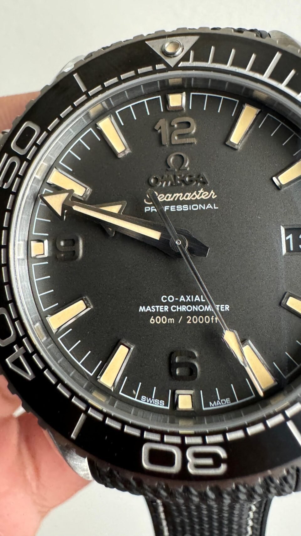 Planet Ocean 600M 43.5mm Black Ceramic Bezel SS VSF 1:1 Best Edition Gray Dial on Black Rubber Strap A8900 - Image 5