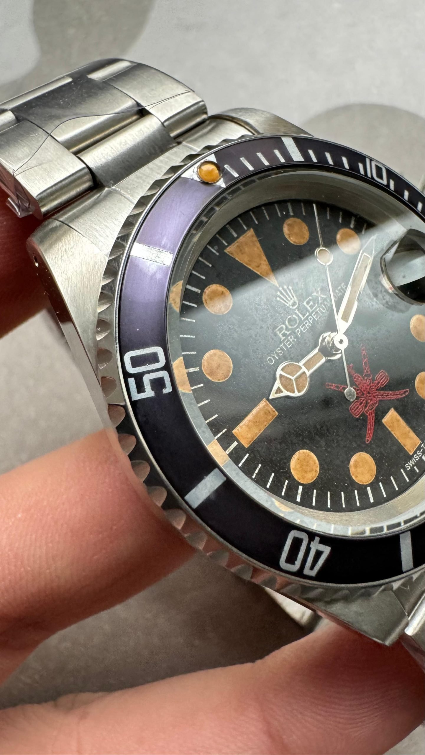 Vintage Submariner 40mm Date Kahanjar / Oman Black dial Osyter strapCustom made A2824 - Image 4