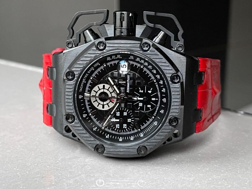 Royal Oak Offshore Survivor IPF 1:1 Limited Edition on Red Leather Strap A7750 - Image 7