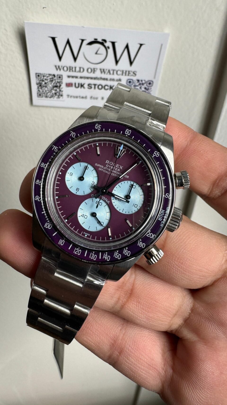 Daytona SS ADGF Best Edition Burgundy / Purple Dial on SS Bracelet SA4130 - Image 2