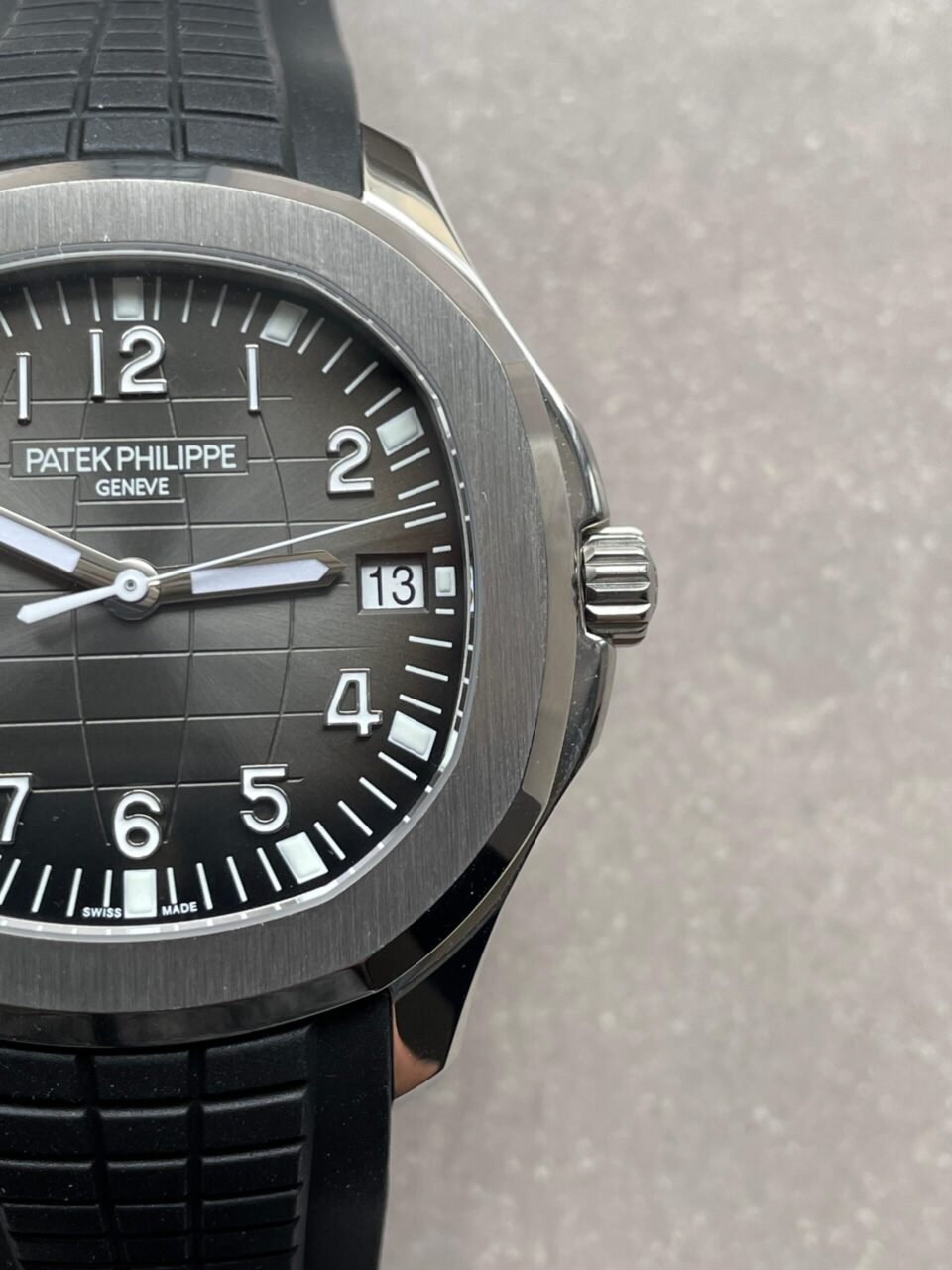 Aquanaut 5167 SS 3KF Best Edition Gray Dial on Black Rubber Strap A324 Super Clone V2 - Image 6