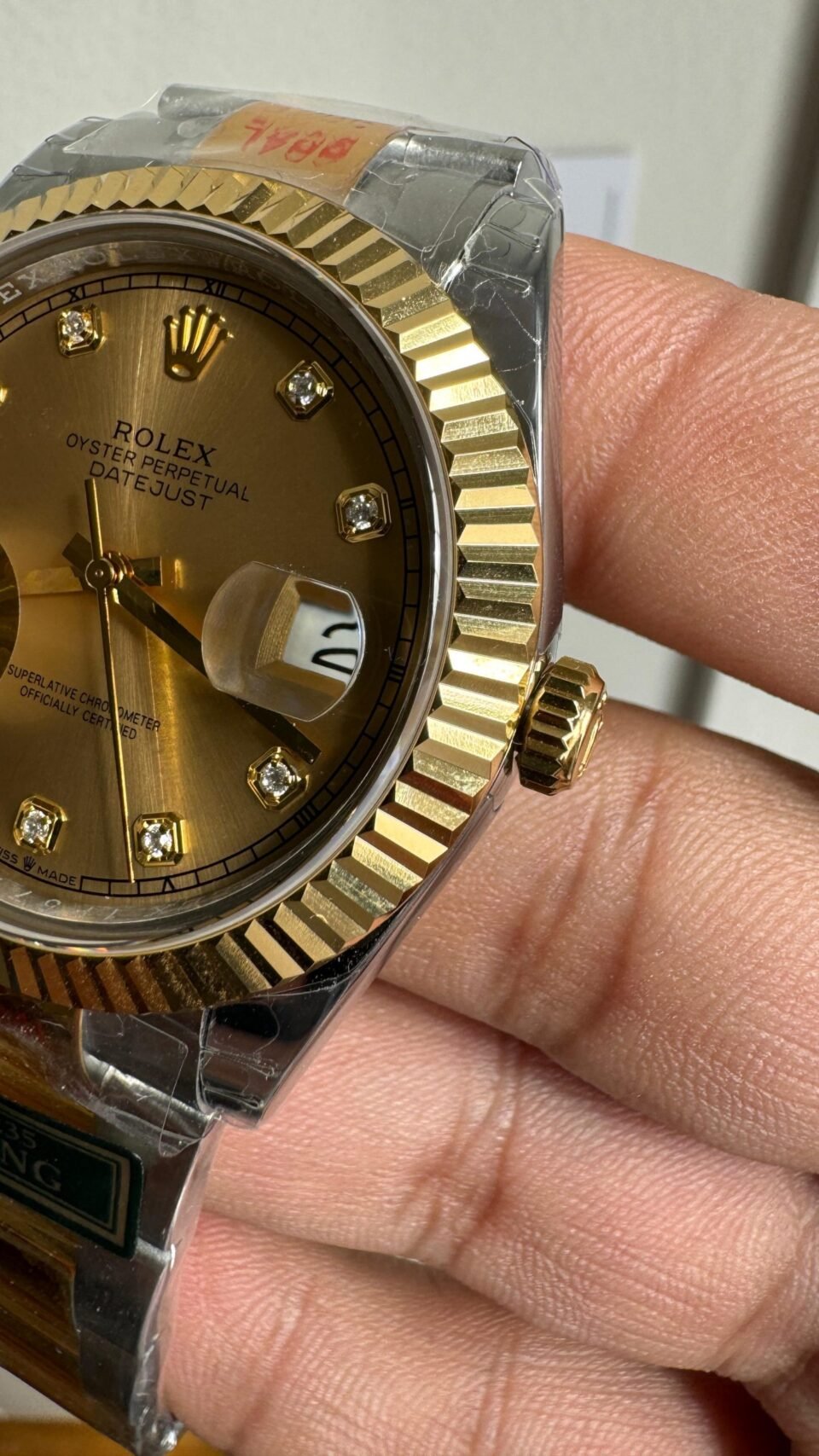 DateJust 41 126331 Fluted Bezel KING 1:1 Best Edition 904L Steel Yellow Diamonds Dial on oyster Bracelet VR3235 - Image 6