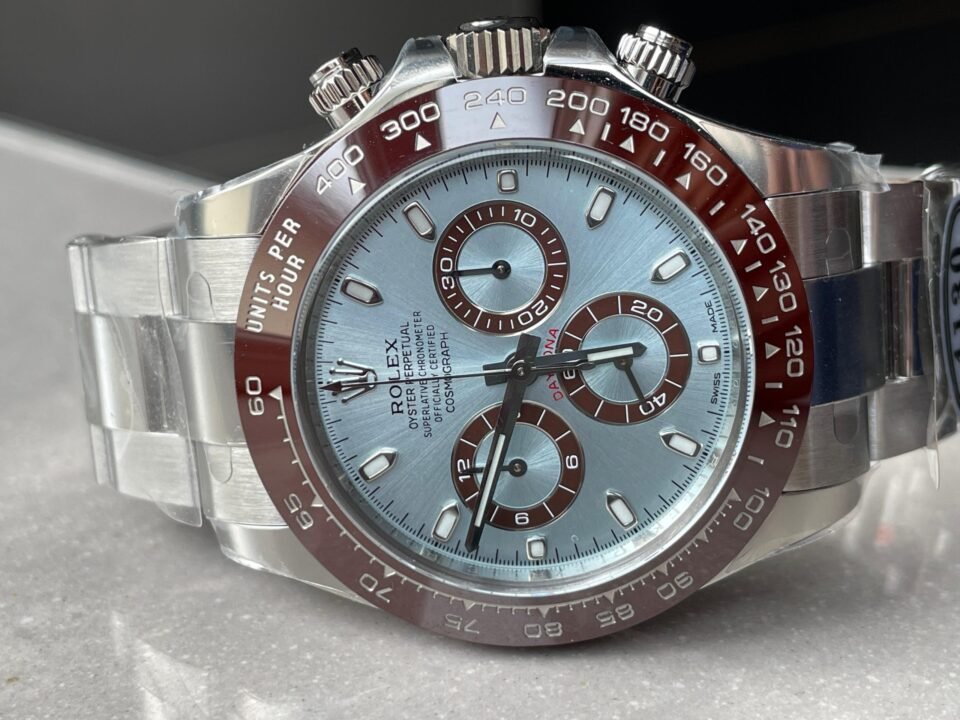 Daytona 116506 50th Anniversary Clean 1:1 Best Edition Ice Blue Dial Lume Markers on SS Bracelet SA4130 V2 - Image 5