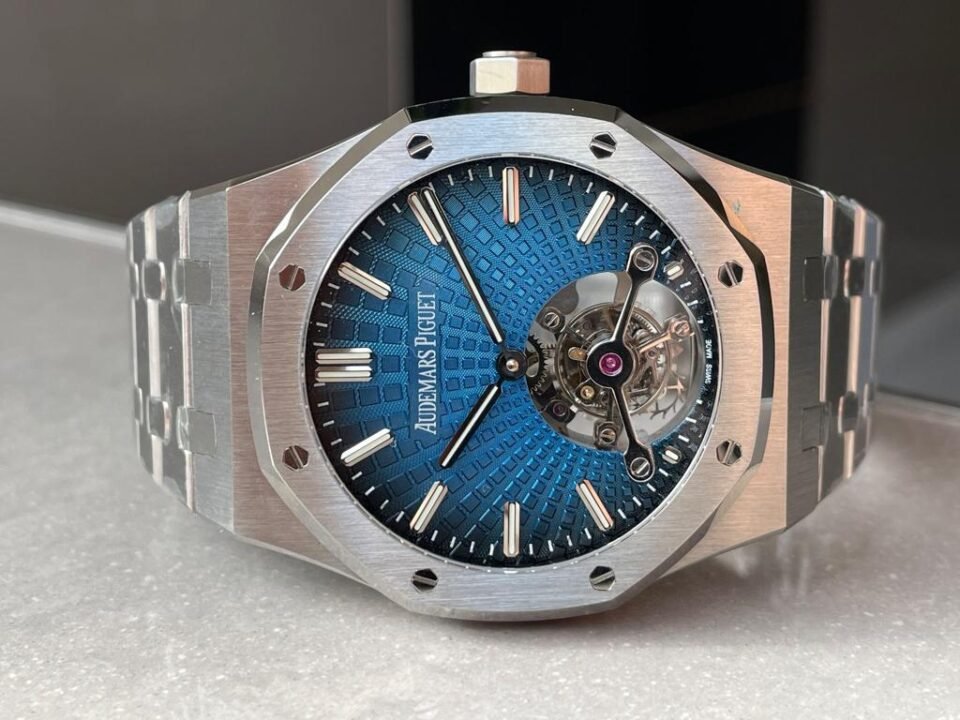 AP Royal Oak  26530 blue dial SS strap and SS bezel tourbillon R8 factory - Image 2