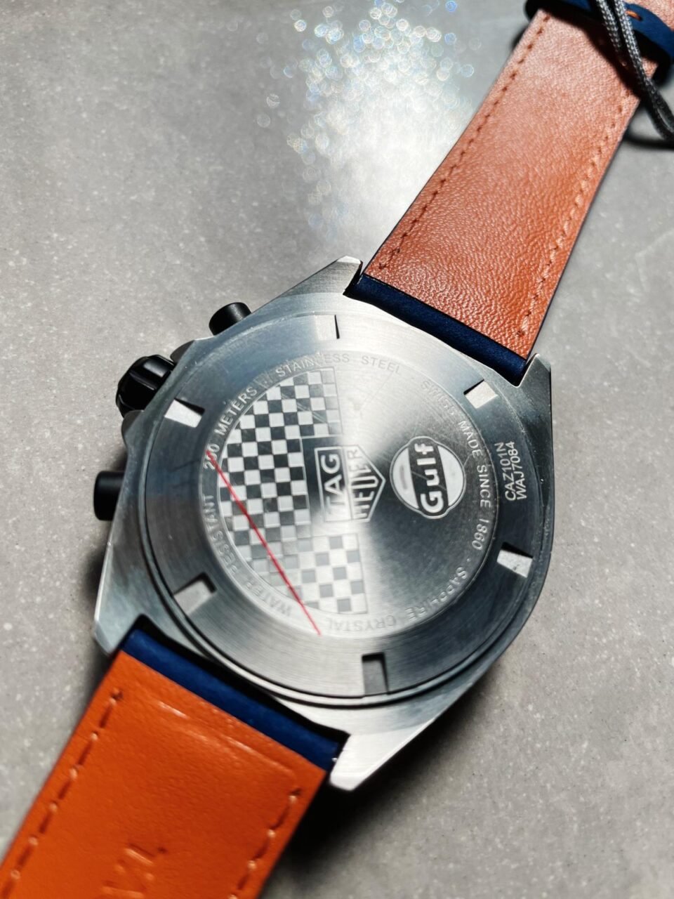 TAG Formula 1 Gulf Racing Special Edition Watch Blue dial Blue leather strap - Image 11