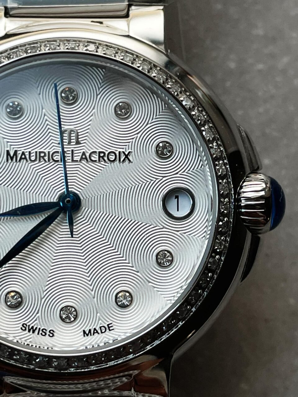FIABA Date 36mm 1:1 Stainless steel case Diamond bezel on white dial - Image 3