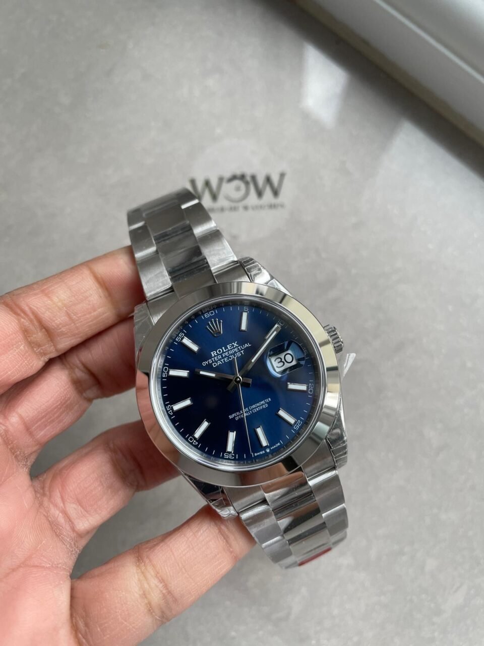 DateJust 41 126300 904L SS VSF 1:1 Best Edition Blue Dial on Oyster Bracelet VS3235 - Image 2