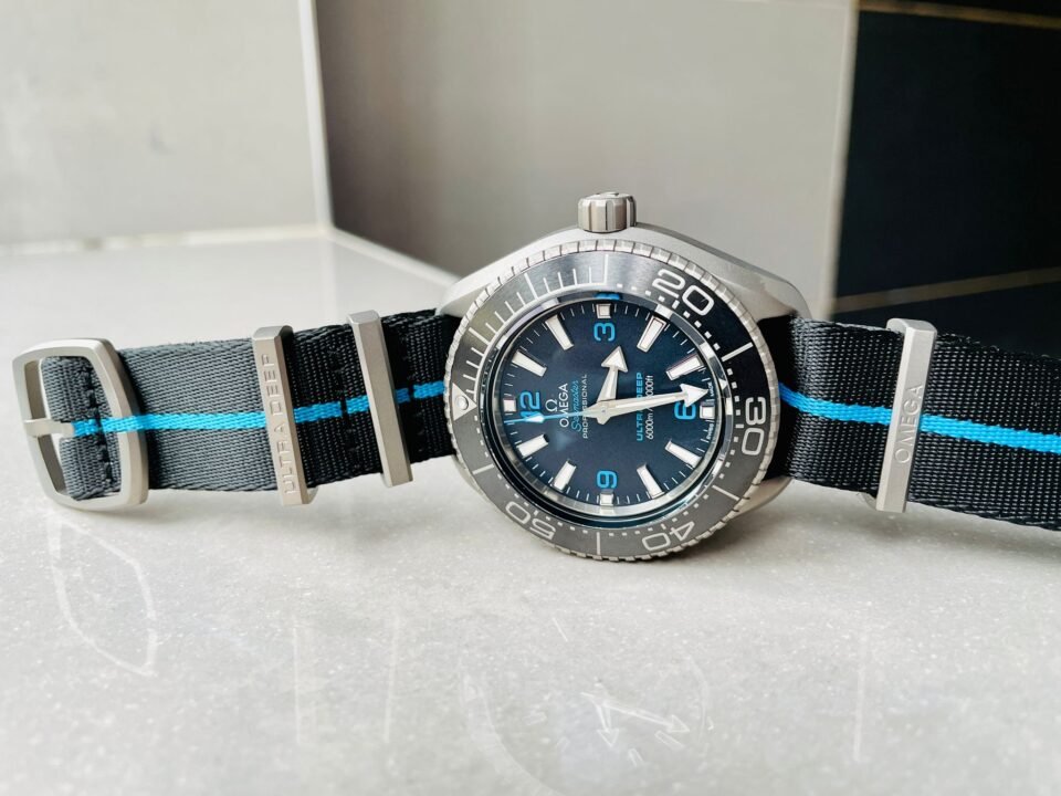 Seamaster 6000M Ultra Deep SS SBF 1:1 Best Edition Black Dial on Black Nylon Strap A8912 Super Clone - Image 9