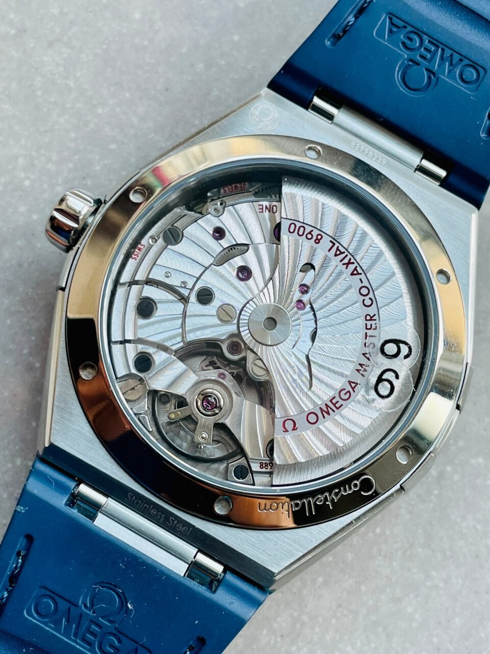 Constellation Blue Ceramic SS 8F 1:1 Best Edition Blue Dial on Blue Gummy Strap A8900 - Image 9