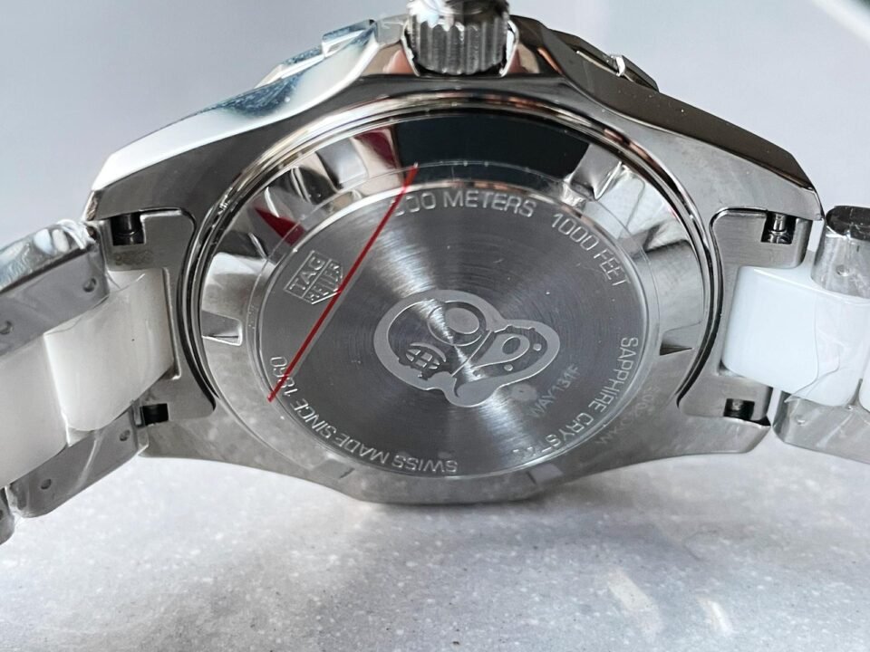 AQUA RACER LADIES SS WHITE FACE SWISS QUARTS 35mm - Image 6
