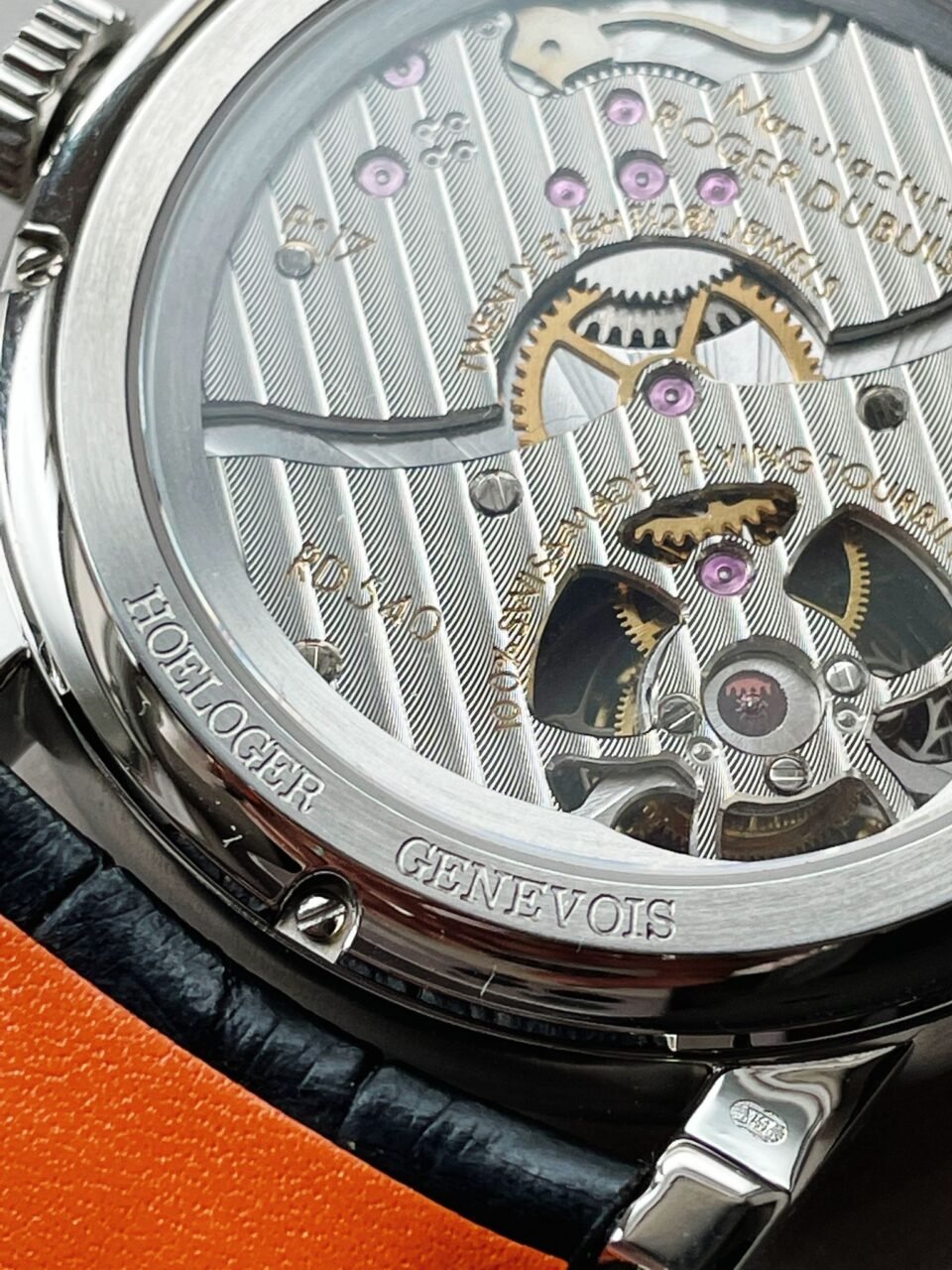RB HOMMAGE TOURBILLON RDDBHO0558 WHITE DIAL ON BLACK LEATHER STRAP. - Image 13