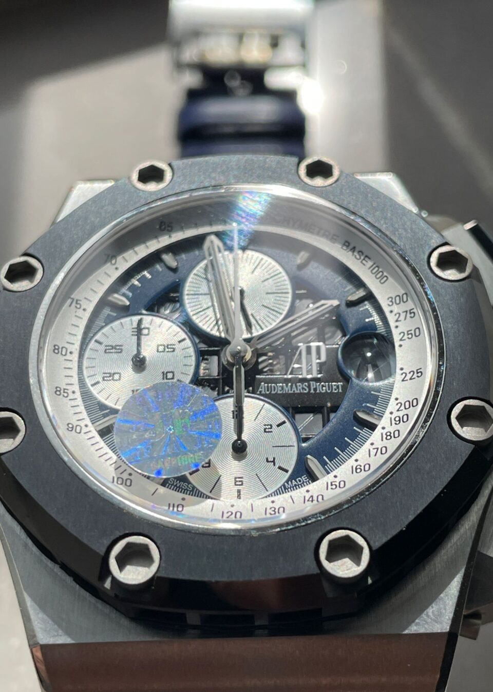 Royal Oak Offshore Rubens Barrichello Ii 26078PO Blue Dial Blue leather Strap - Image 6