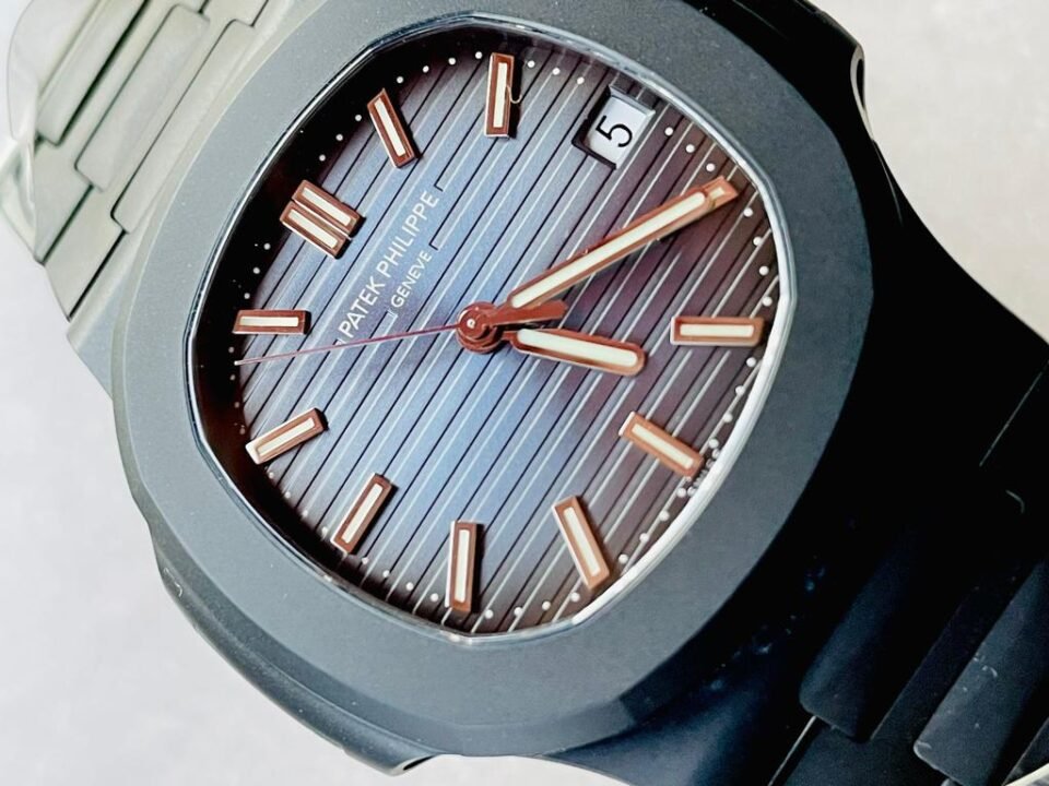 Nautilus 5711 ppf 1:1 Best Edition Black Dial on Black Bracelet A324 V2 - Image 3