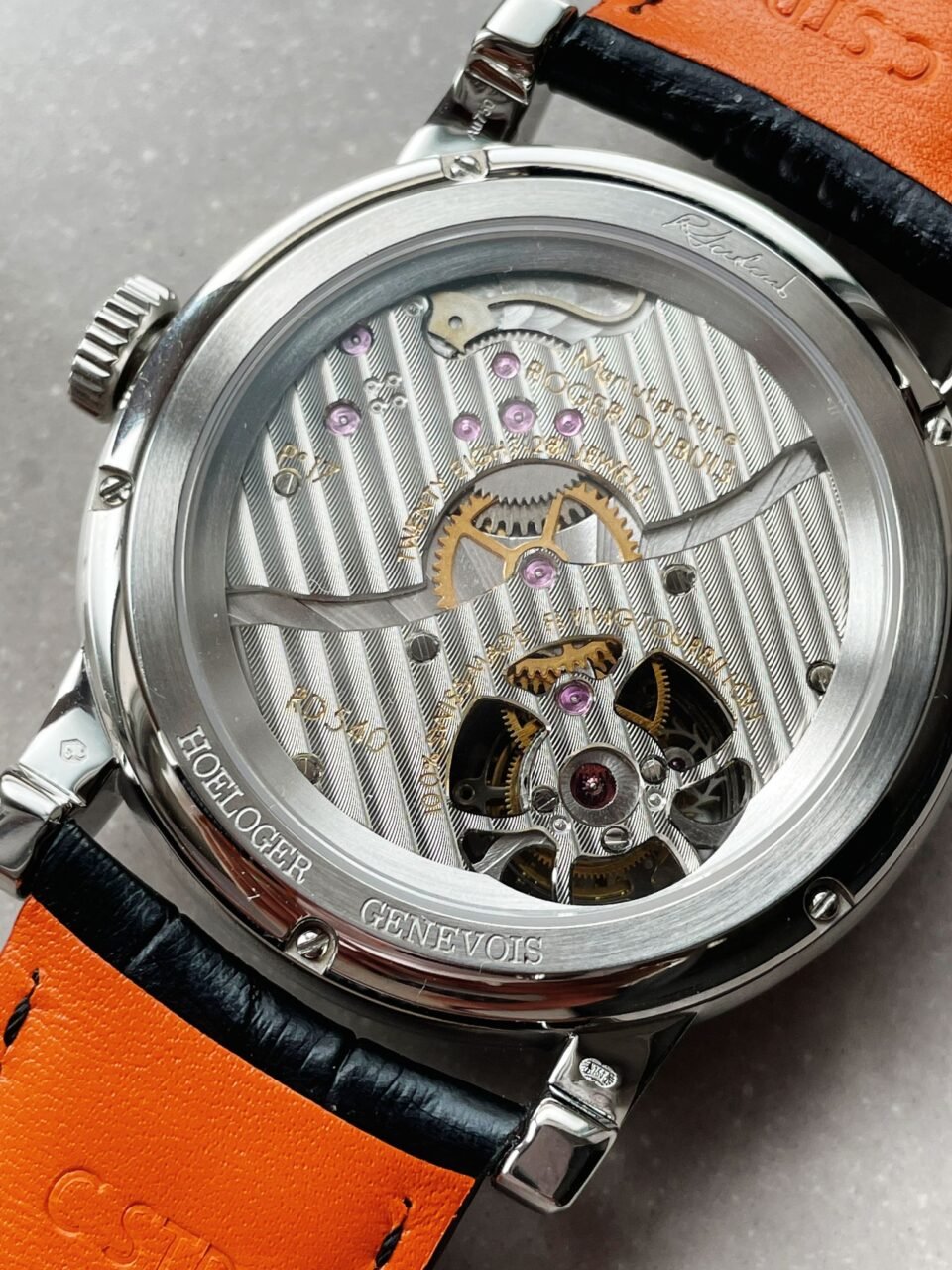 RB HOMMAGE TOURBILLON RDDBHO0558 WHITE DIAL ON BLACK LEATHER STRAP. - Image 14