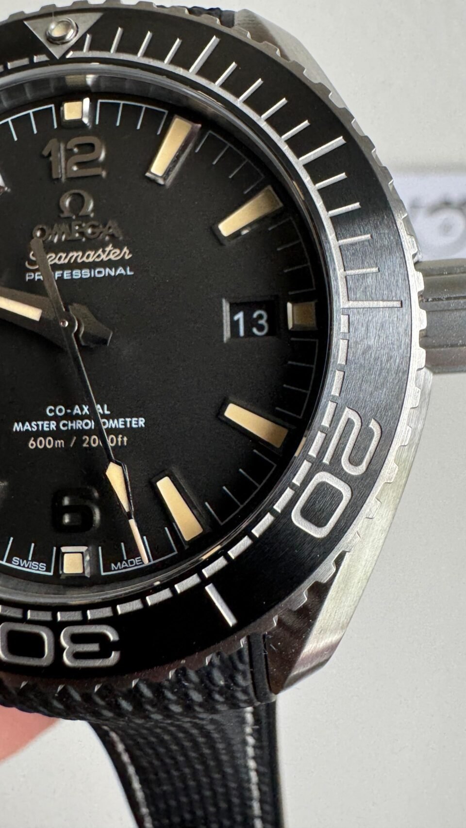 Planet Ocean 600M 43.5mm Black Ceramic Bezel SS VSF 1:1 Best Edition Gray Dial on Black Rubber Strap A8900 - Image 6